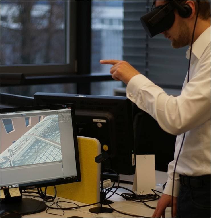 Vorbereitung von Montagesequenzen mit VR Technologie (Foto: seele)